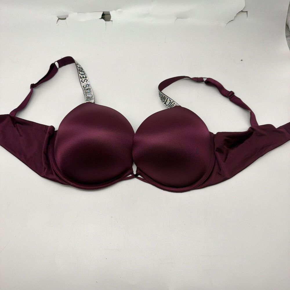 Victoria's Secret Bombshell Very Sexy Plunge Shine Strap Push-Up Bra - 38C